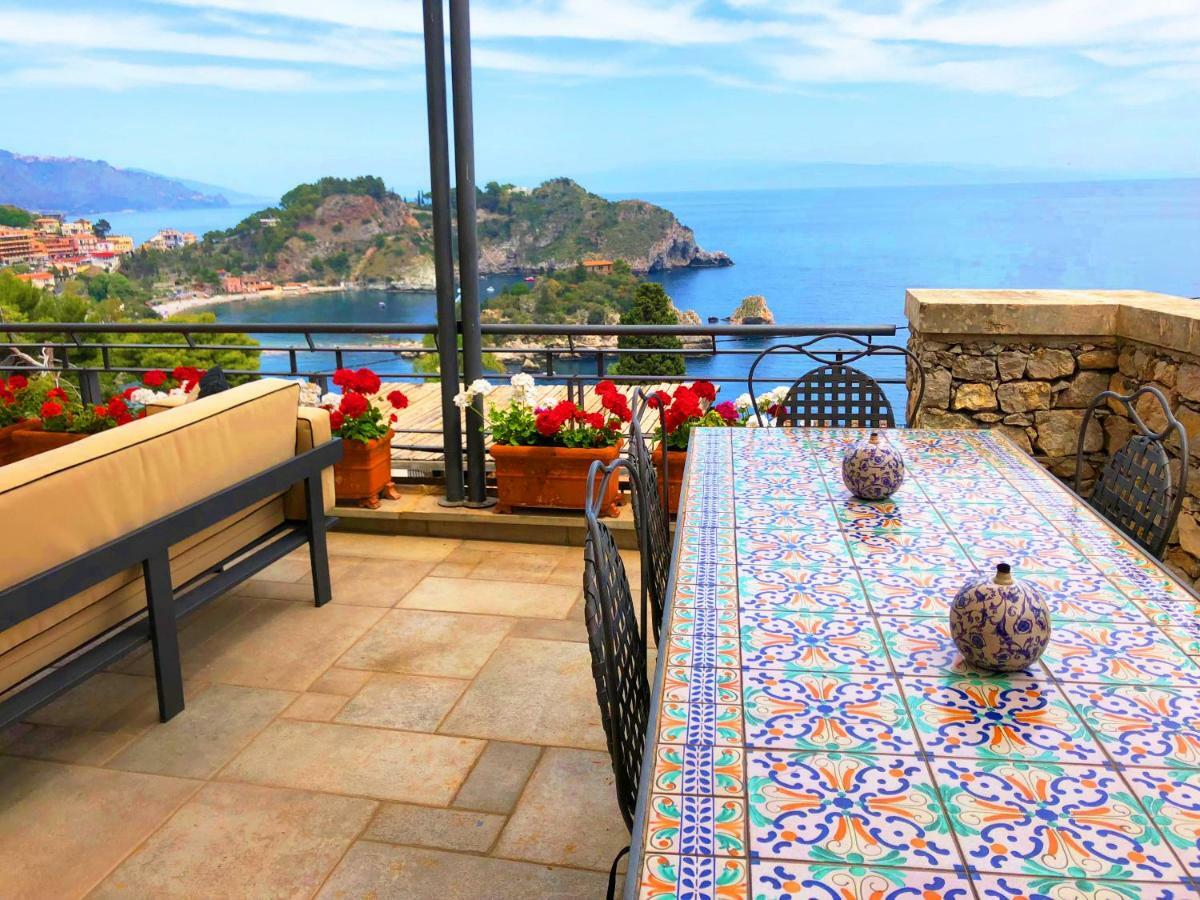 VILLA ELEONORA ISOLA BELLA Sea view Small Pool + Jacuzzi Taormina Esterno foto