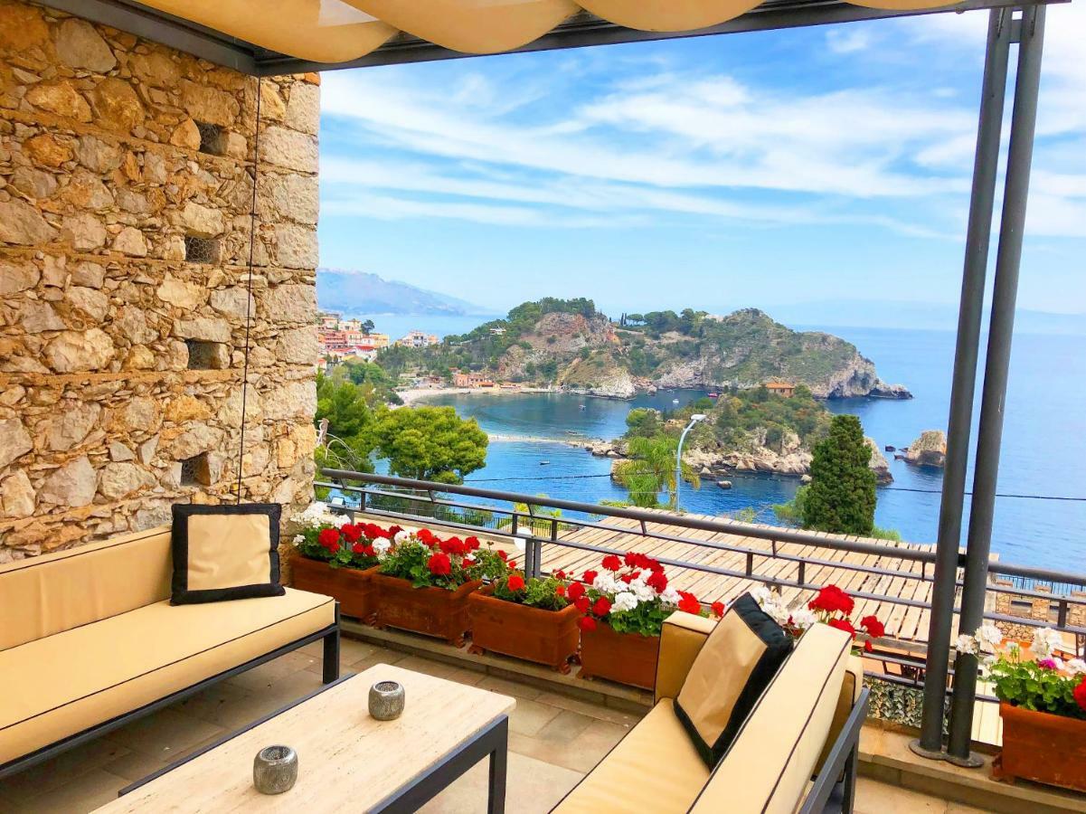 VILLA ELEONORA ISOLA BELLA Sea view Small Pool + Jacuzzi Taormina Esterno foto